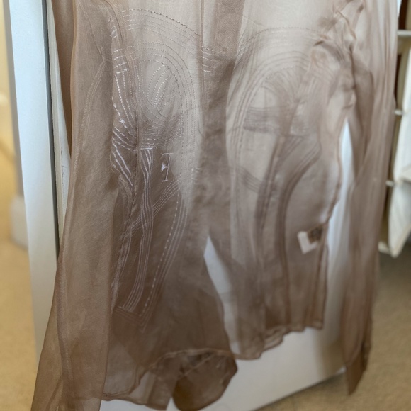 Ferre Milano Long Sleeve See Through Button Up 42 - Picture 6 of 7